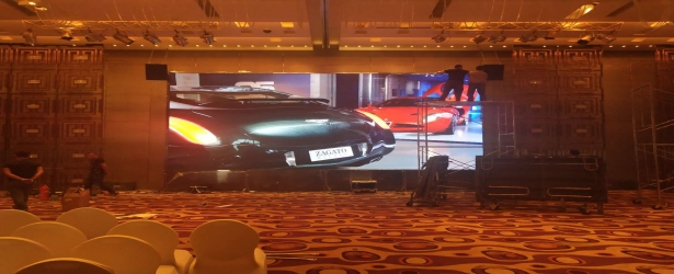 公海555000承建北京马哥孛罗酒店LED显示屏